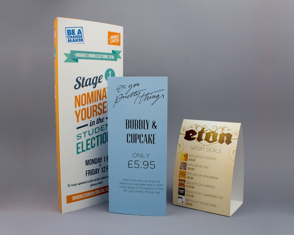 Table Tents Printing Sunbury
