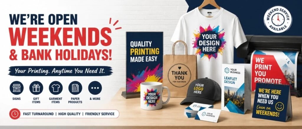 Weekend Printing Service Sunbury